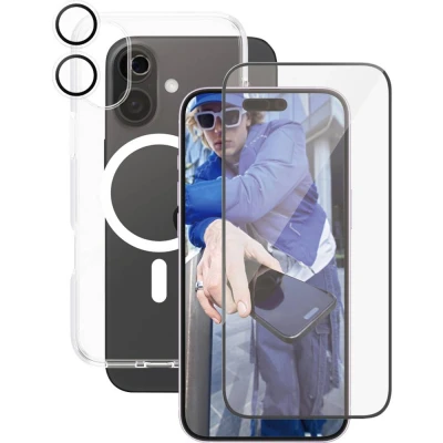 Immagine di PanzerGlass CARE by ® Panzerglas 3 in 1 Protection Backcover per cellulare Apple iPhone 16 Plus Trasparente Carica induttiva