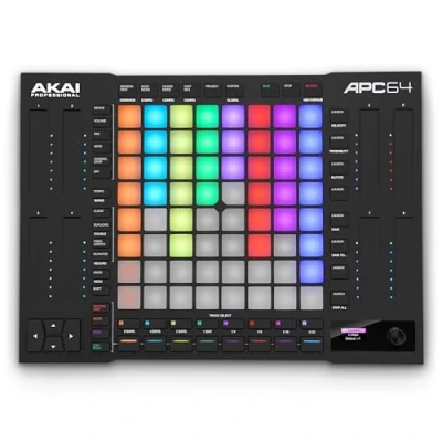Immagine di Akai Professional APC64 Controller MIDI for Ableton with 8 touch strip, step sequencer, 64 pad sensibili alla velocità, CV/Gate, In &amp; Out, USB C