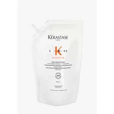 Immagine di Kérastase, Ricarica Shampoo Professionale Idratante per Capelli Molto Secchi, Nutriti e Forti, Formula Super Nutriente con Niacinamide Glicerina, Nutritive Bain Satin Riche, 500 ml