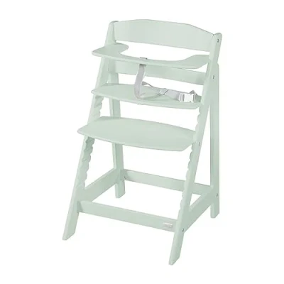 Immagine di roba Seggiolone Evolutivo Sit Up Flex 2 in 1, Altezza Regolabile, dai 6 Mesi fino ai 70 kg, con Poggiapiedi, Robusto ed Ergonomico, Legno Laccato Verde Menta