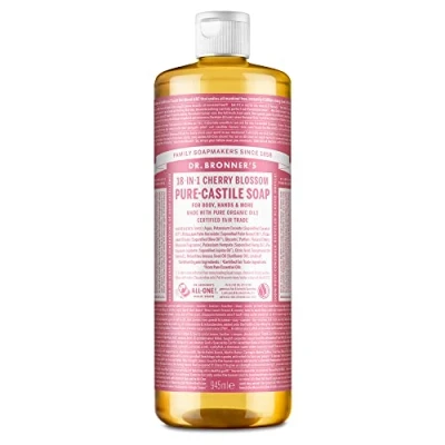 Immagine di Dr. Bronner&#039;s Sapone Liquido, Fiori di Ciliegio 945 ml
