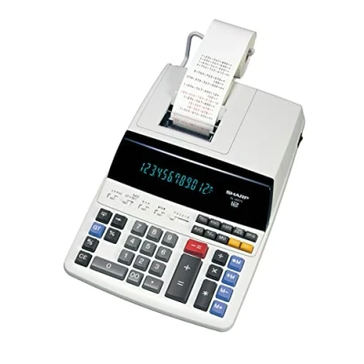 Immagine di Sharp EL 2607V Calcolatrice da tavolo scrivente Bianco Display (cifre): 12 rete elettrica (L x A P) 222 78 327 mm