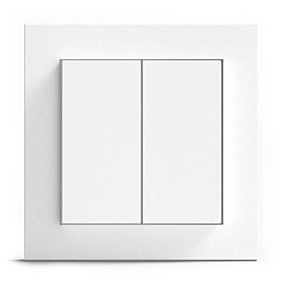 Immagine di Gira + Senic Friends of Hue Smart Switch Interrupteur sans fil et variateur de lumière Homekit Compatible Philips (pas piles, pas charge) Fabriqué en Allemagne blanc mat