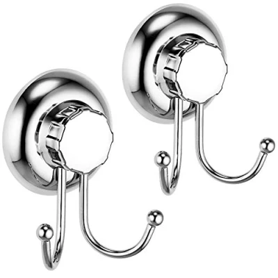 Immagine di MaxHold Sistema di Vuoto 2 Pezzi Ganci Accappatoio Doppi Nessuna perforazione Acciaio Inossidabile Ruggine Utilizzabile in Bagno e Cucina Uncini Portasciugamani
