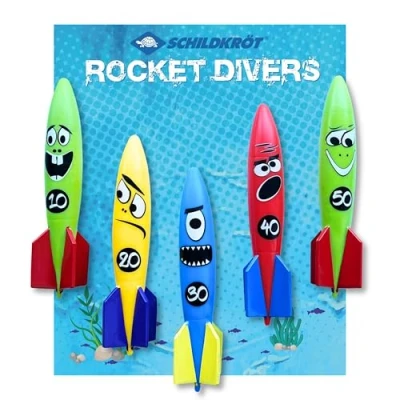 Immagine di Schildkröt® Rocket Divers Set, 5 Razzi Subacquei, Giocattolo Subacqueo per Bambini dai Anni, Ideale Piscina o Vasca da Bagno