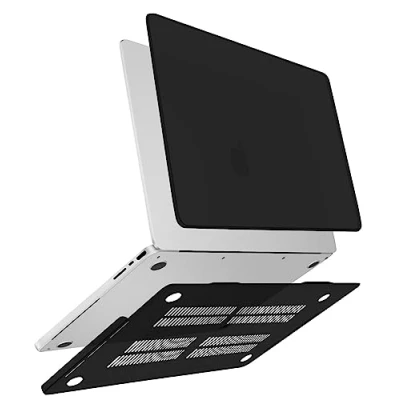 Immagine di ZYB Custodia per MacBook Pro 16 Pollici 2024 2023 2021 M4 M3 M2 M1 Pro/Max Modello A3186 A3403 A2991 A2780 A2485, Case Cover Copertina Rigida Ultra Sottile, Nero