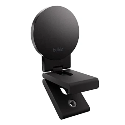 Immagine di Belkin Supporto inclinabile per iPhone con MagSafe notebook Mac, iMac Pro, Studio Display, Pro Display XDR, 16, 15, 14, 13, 12 aggancio magnetico rapido uso Fotocamera Continuity