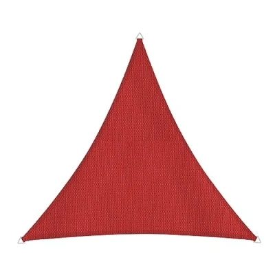 Immagine di Windhager Cannes 10772 Parasole Triangolare, 4 x m, per Giardino e terrazzo, Resistente ai Raggi UV alle intemperie, Colore: Rosso