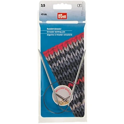 Immagine di Prym Ferri da Maglia circolari in Ottone, 40,6 cm, 3,5 mm, Argento, 3.5 mm