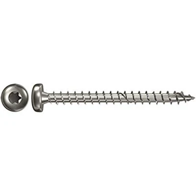 Immagine di Fischer 657385 Viti per truciolare 5 mm 60 Interno Esagonale rotondo, multidentato, TX, Torx, Impronta T Acciaio inox V2A resistente alla corrosione