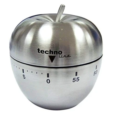 Immagine di TechnoLine KZW 3 Timer da Cucina con Analogico, Metallo, Argento, 6.3x6.3x7.1 cm