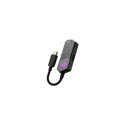 Immagine di ROG Clavis USB C to 3.5 mm gaming DAC with AI Noise Canceling Mic, MQA rendering tech, ESS 9281 QUAD DAC, audio amplifier and Aura Sync. is compatible PCs, mobile devices laptops