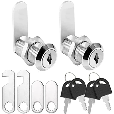 Immagine di Litensh Serrature a camma in acciaio inossidabile,Sicurezza Mailbox Lock Cabinet Drawer Cam Lock,con chiavi gemelle per le porte gli armadi armadietti e cassette della posta (2, 25mm)