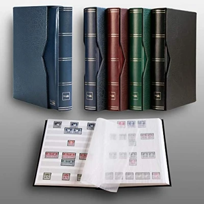 Immagine di Prophila Leuchtturm classificatori 60 Pagina Bianco con Cofanetto Blu