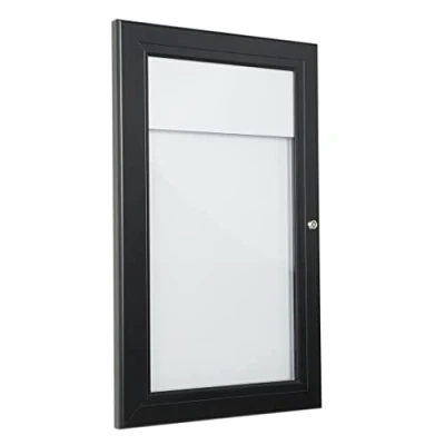 Immagine di Danieli Bacheca da Esterno Porta Menu e Avvisi A4 con Serratura Coppia di Chiavi Facile Fissaggio a Muro Fondo in Acciaio Magnetico Scrivibile Anta Acrilico (A4)