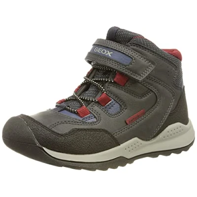 Immagine di Geox Teram BOY ABX Stivaletti per bambini, Taglia: 31, Navy/dark red Finta pelle / tessuto