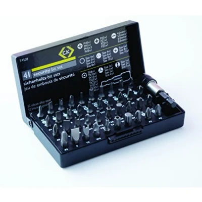 Immagine di C.K T4508 Kit inserti 41 parti Taglio, Croce Phillips, Pozidriv, Esalobata BO, Multidente XZN, Spanner, TORQ, Tri Wing