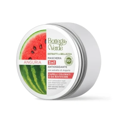 Immagine di Bottega Verde, Estratti di bellezza Anguria Maschera 3 in 1 antiossidante con estratto (200 ml) capelli colorati o da ravvivare