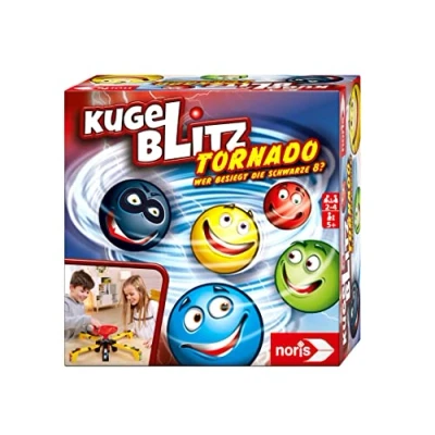 Immagine di Noris Animali Kugelblitz Tornado Bambini a Partire dai 5 Anni Gioco di Reazione Ricco Azione per Tutta la Famiglia 2 4 Giocatori, Colore Nero, Small, 606064680