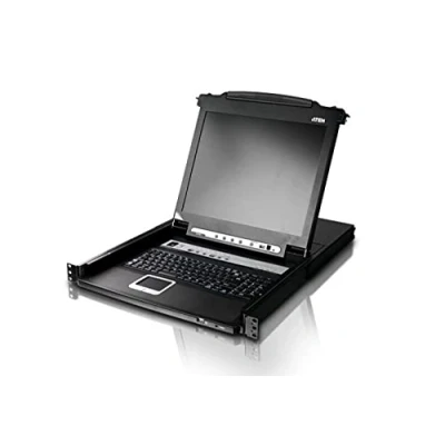 Immagine di Aten IDATA CL 5708M Switch KVM USB PS2 VGA 8 Porte con LCD 17&#039;&#039; e Porta USB, CL5708M