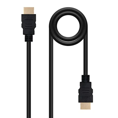 Immagine di Nanocable 10.15.3601 Cavo Hdmi V 2.0 ad Alta Velocità (4K, 60Hz, 18 Gbps, Maschio Maschio, Tipo A/M A/M, Nero, 0,5 mts)