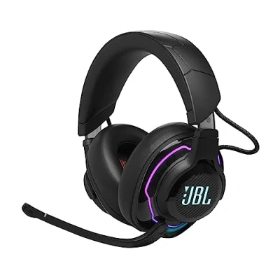 Immagine di JBL Quantum 910 Cuffie Gaming Over Ear True Wireless Bluetooth, Cancellazione Adattiva del Rumore, Head Tracking, Microfono a Braccio Incorporato, Compatibilità con PC e Multipiattaforma, Nero