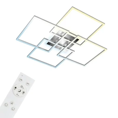 Immagine di Briloner 3515 019 Plafoniera da Soffitto Smart LED, Wifi, Effetto Retroilluminazione, Lampada Soffitto, Alluminio.