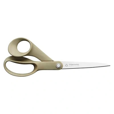 Immagine di Fiskars Forbici multiuso riciclate, Functional Form, 100% materiali riciclati, Lunghezza totale: 21 cm, Acciaio inox riciclato/Plastica, Grigio, 1058094