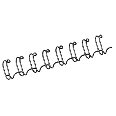 Immagine di Fellowes 53265 Dorsi Metallici per Rilegatura, 34 Fori, Passo 3:1, Diametro 10 mm, Confezione da 100 Pezzi, Nero