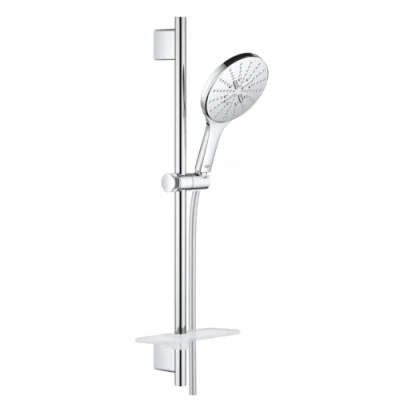 Immagine di Grohe Rainshower 150 SmartActive 26592000 Set Doccia, 3 Tipi di Getto, Ecojoy Portata Limitata a 9.5l/min, Rotondo, Cromo