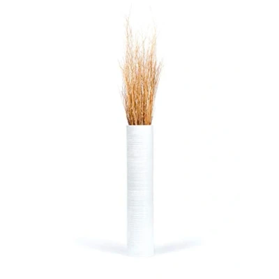 Immagine di Leewadee Grande Vaso Da Terra: Alto Stile Boho In Legno Di Mango Per Rami Pampa, 70 cm, Bianco