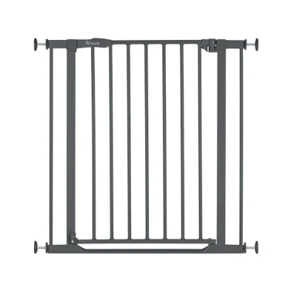Immagine di hauck Cancelletto di Sicurezza per Bambini Clear Step 2 con Base Piatta, Aperture da 75 80cm, Apertura Una Mano, Chiusura Manuale, Senza Forare Metallo, Grigio Scuro