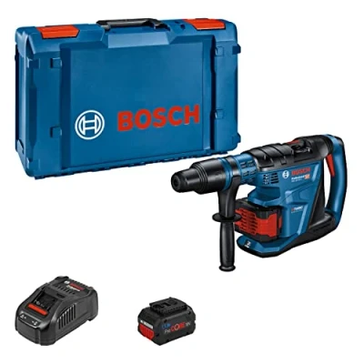 Immagine di Bosch Professional BITURBO Martello Perforatore a Batteria GBH 18V 40 C (con SDS max, Potenza del Colpo da 9,0 J, 2 Batterie ProCORE 5.5Ah, Caricabatteria GAL 1880 CV, in XL BOXX)
