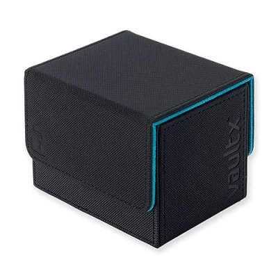 Immagine di Vault X Exo Tec Modulo modulare per 100+ carte TCG, coperchio magnetico staccabile, compatibile con Commander e collezionabili standard, colore: Nero/Blu elettrico