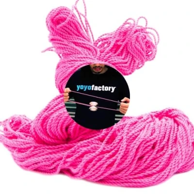 Immagine di YOYO FACTORY 100 Yo Corda di Ricambio YoyoFactory Rosa (100% Poliestere, Pezzi, Si Adatta a Tutti i Tipi Yo)