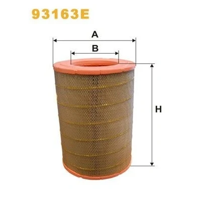 Immagine di WIX FILTERS 93163E filtro aria 464 313 Cartuccia RENAULT TRUCKS: Midlum