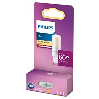Immagine di Philips Lighting 77407300 LED (monocolore) ERP E (A G) G9 Attacco ad innesto 4.8 W = 60 Bianco caldo (Ø x L) 1.9 cm 6 1 pz.