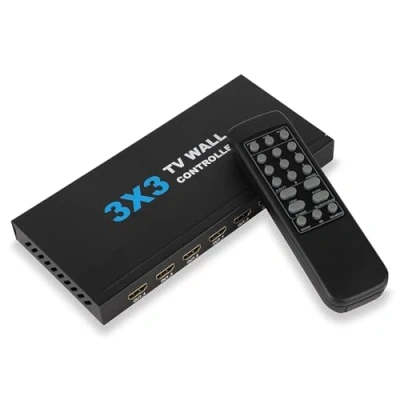 Immagine di XYKJOBC Controller Video da parete 3x3, 4K 3x3 9 schermo HDMI TV Wall Splicer 3x4 4x3 4x4 Multi Screen Processore con telecomando per giunzione TV, NK 330
