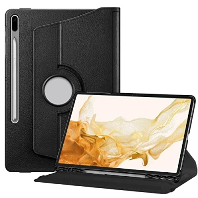 Immagine di FINTIE Rotating Custodia per Samsung Galaxy Tab S8 Plus 2022/S7 FE 2021/S7 2020 12.4&#039;&#039; Pollici con S Pen Holder 360 Gradi di Rotazione Girevole Case Protettiva Auto Svegliati/Sonno, Nero