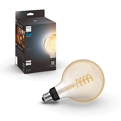 Immagine di Philips Lighting Hue Lampadina LED 871951430154200 ERP: G (A G) White Ambiance E27 Einzelpack Giant Globe G125 Filament 300lm 7 W Da bianco caldo a