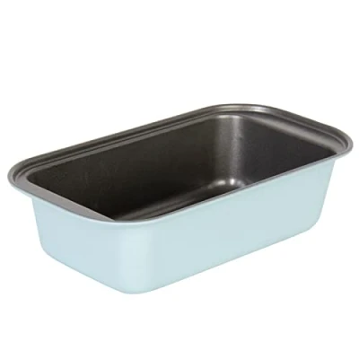 Immagine di wenco Mini stampo per torta regale, 14,4 x 8,4 4 cm, dimensioni interne (lunghezza esterna: 18 cm), rivestimento antiaderente, acciaio al carbonio, turchese chiaro