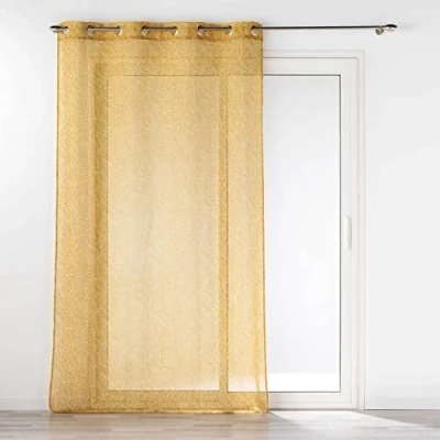 Immagine di Douceur d&#039;Intérieur, Solea Tenda con occhielli, 140 x 240 cm, effetto lino tessuto stampato