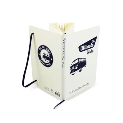 Immagine di Brisa VW Collection Volkswagen Taccuino Diario Libro di Scrittura, Foderato in Copertina Rigida DIN A5 Campervan T1 Bus Design (The Ultimate Ride/Bianco)