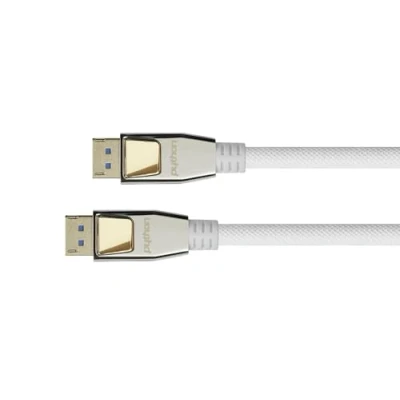Immagine di Python Cavo Premium DisplayPort 2.0 3 m 54 Gbit/s, UHBR 13,5 4 K @ 240 Hz / 8 @60 Scala in rame nylon bianco