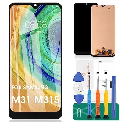 Immagine di Per Samsung Galaxy M31 Schermo LCD Sostituzione M315 Display SM M315F Touch Digitizer Assembly M315F/DS Kit di Riparazione (OLED, Supporto Figerprint Funzione)