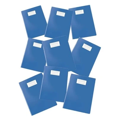 Immagine di Pigna, Coprimaxi Colorato Glossy in PVC, proteggi quaderno laccato lucido, copriquaderni, Formato A4, 230 Micron, con alette e tasca Salva Angoli, Colore Blu, 25 pezzi