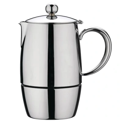 Immagine di Café Stal BEC 10M Bellux Collection Caffettiera Espresso in Acciaio Inox 18/10 lucidato a Specchio, 10 Tazze