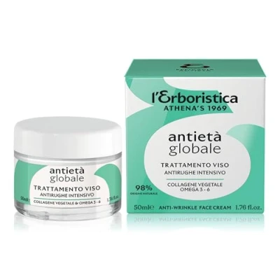 Immagine di L&#039;Erboristica Athena&#039;s Antietà Globale Trattamento Viso Antirughe Intensivo Crema con Collagene Vegetale, Omega 3 e 6 50ml