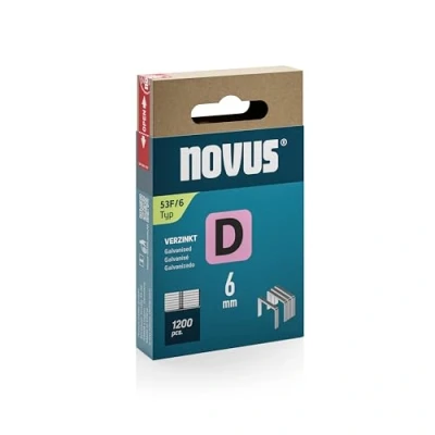 Immagine di Graffette a filo metallico piatto Tipo 53 F 1200 pz. Novus 042 0788 Dimensioni (L x L) 6 mm 11.3