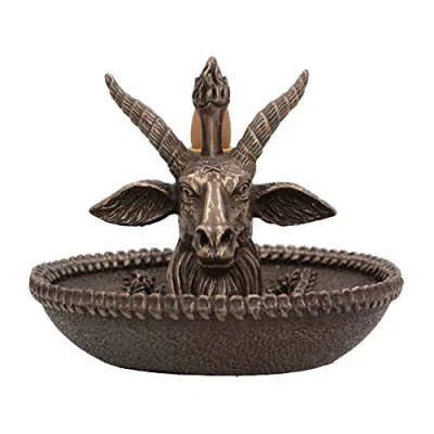 Immagine di Nemesis Now Baphomet&#039;s Wealth Bruciatore di incenso a riflusso, bronzo, 13 cm